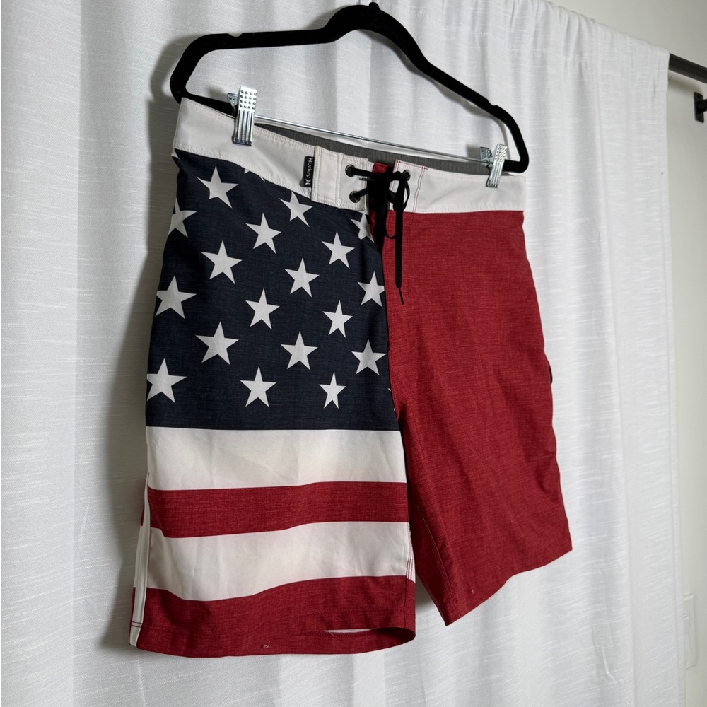 Hurley Men’s Phantom Patriot USA Flag 20” Board Shorts Size 32 - Picture 7 of 13
